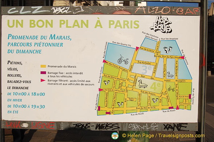 Map of Marais walking tours